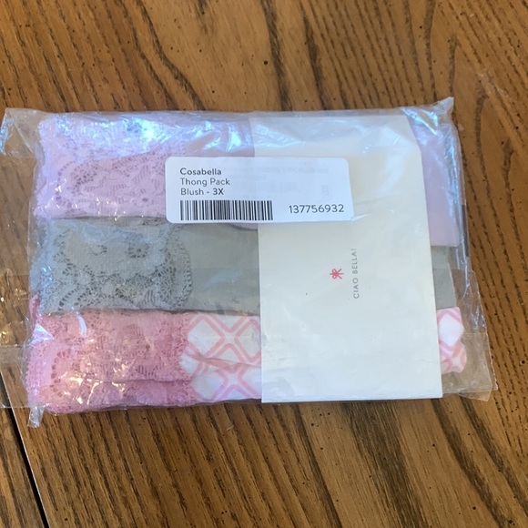 COSABELLA 3pk Hannah Cotton and Lace Thong Panties Plus Size - Picture 6 of 8